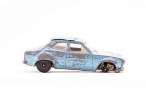 Coupé | Ford | Escort | Blau | Rad fehlt | 1970 | Corgi | Andrea Helbling