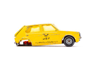 Limousine | VW | Golf | Gelb | Rad fehlt | 1970 | Siku | Patrick Gutenberg